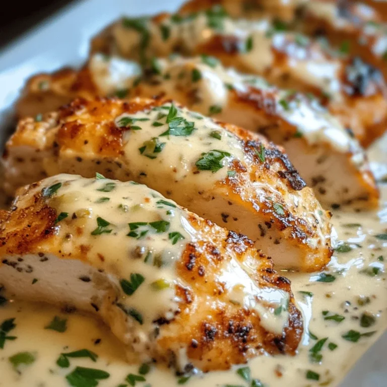 Baked Caesar Chicken with Creamy Parmesan Sauce