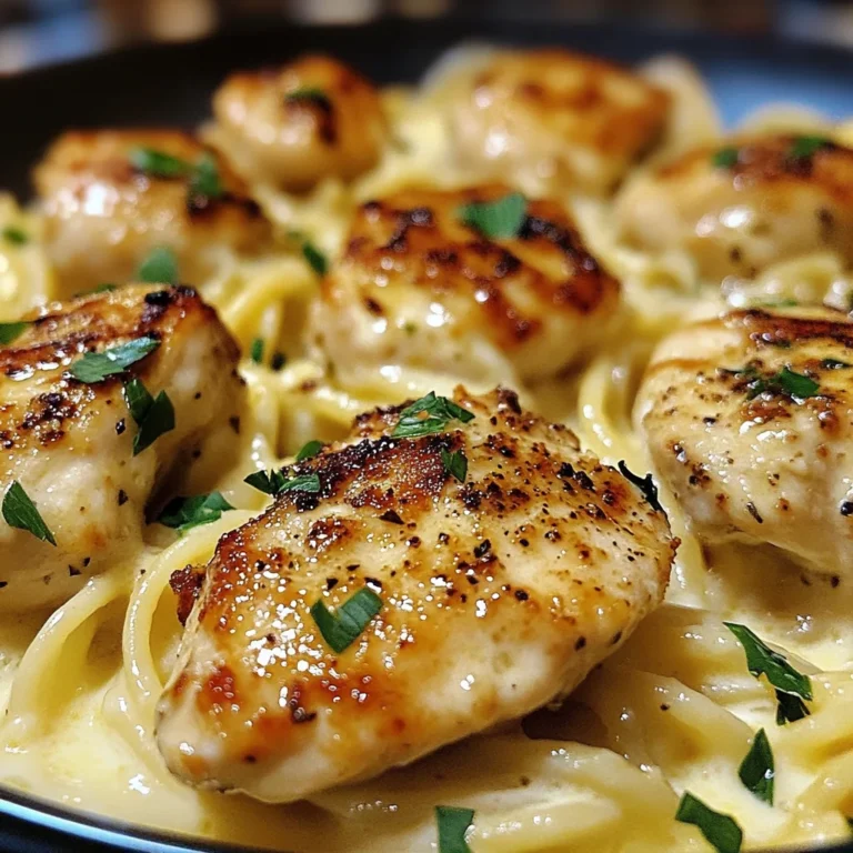 Garlic Butter Chicken Bites with Creamy Parmesan Pasta