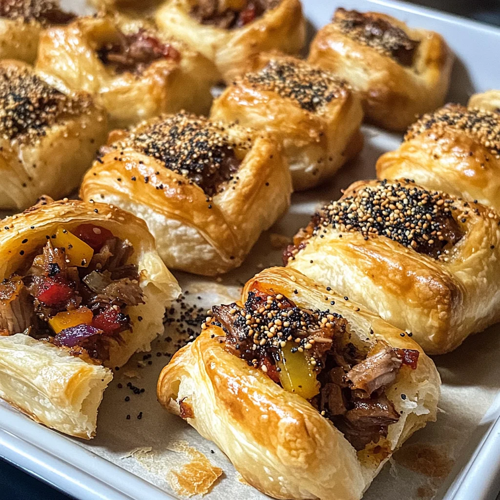 Pulled Pork Pastry Puffs Appetizer