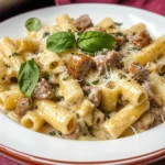 Sausage Alfredo Rigatoni