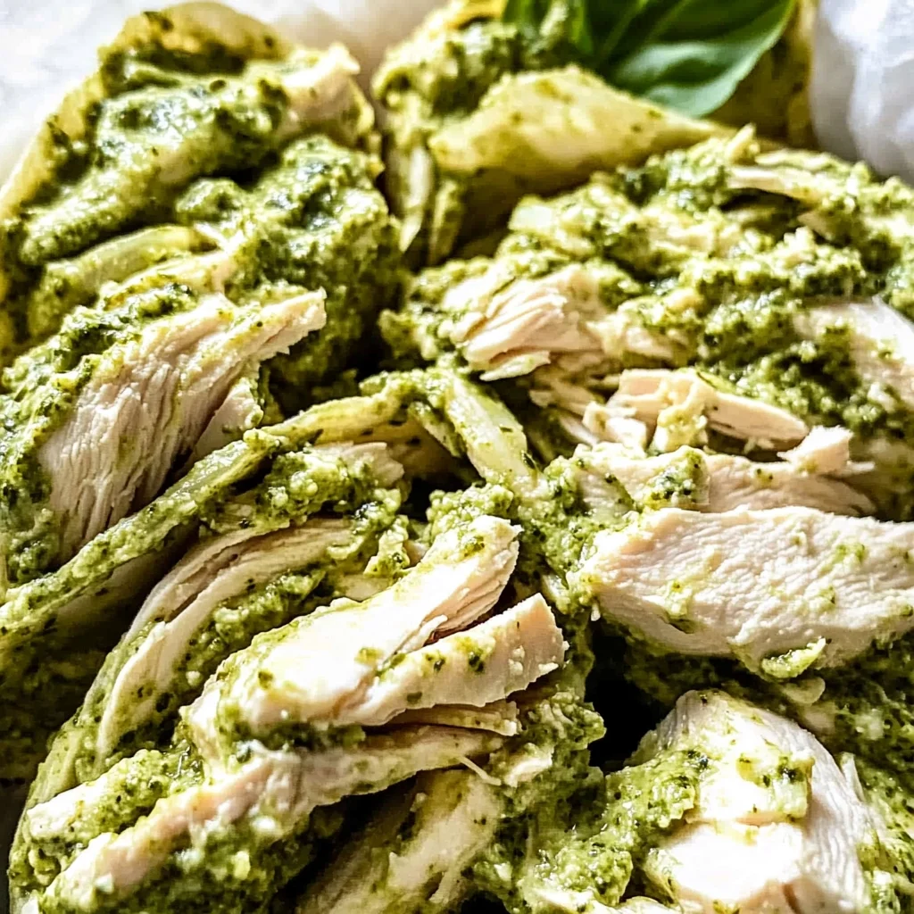 Simple Pesto Chicken Salad - 3-Ingredients!