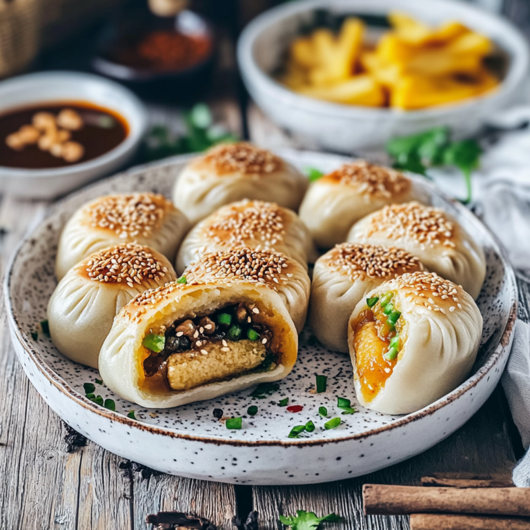Pan-fried Bao Buns (Vegan Soup Dumplings)