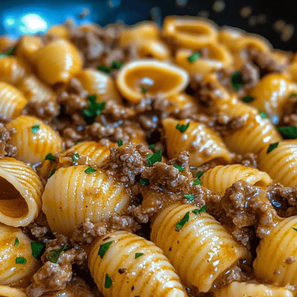 Creamy Beef and Shells
