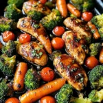 ONE PAN Balsamic Chicken and Veggies