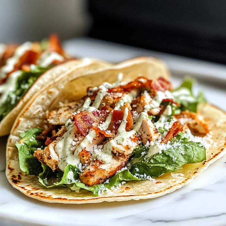 Smash Chicken Caesar Tacos