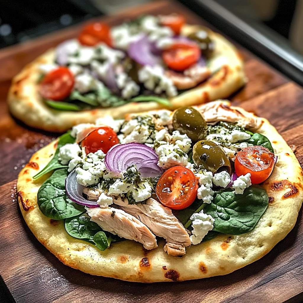 Tzatziki Chicken & Veggie Naan Pizza