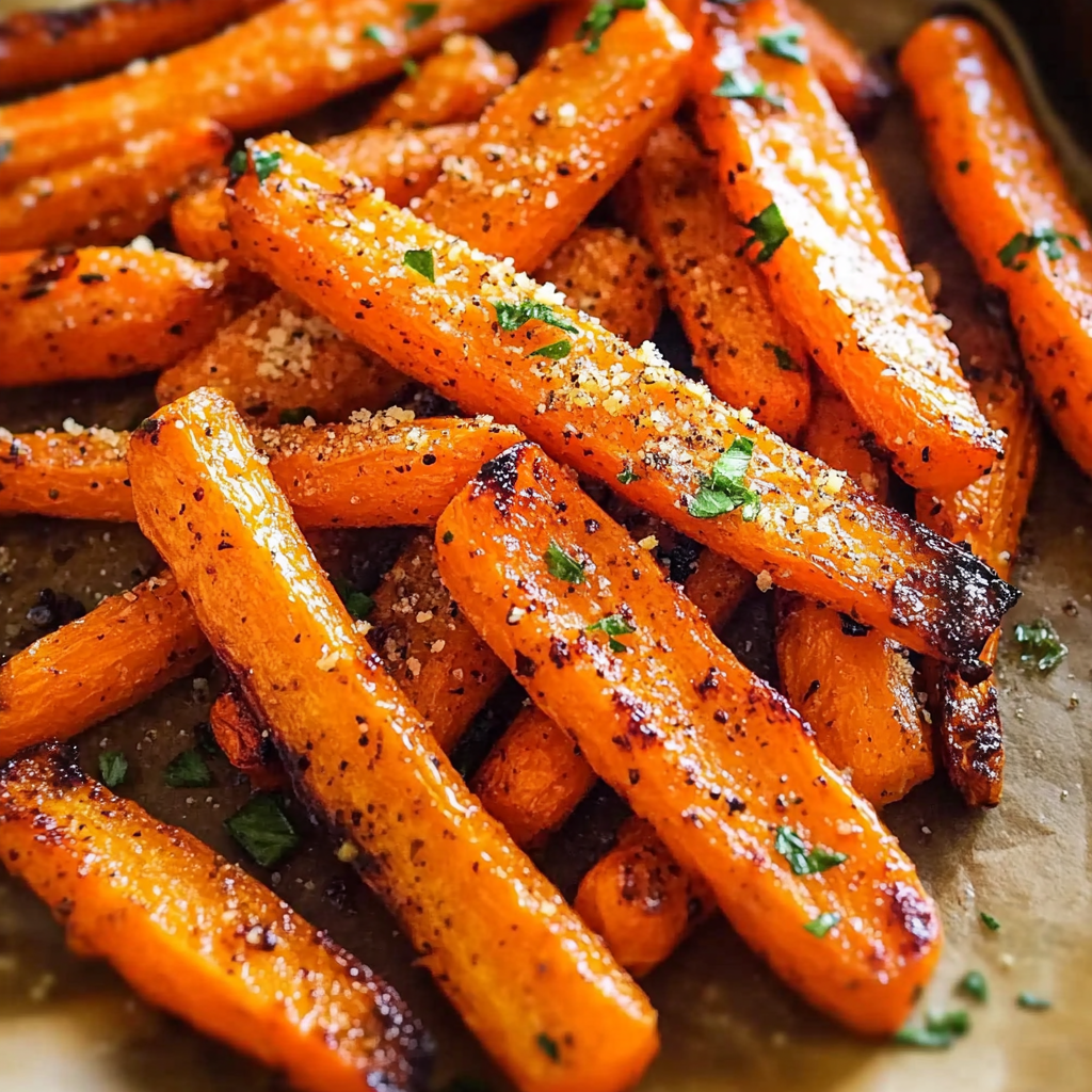 Parmesan Garlic Roasted Carrots