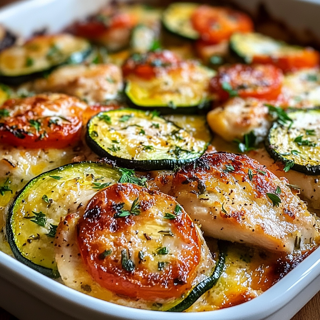 Mediterranean Chicken Zucchini Bake – Healthy, Flavor-Packed Dinner Idea!